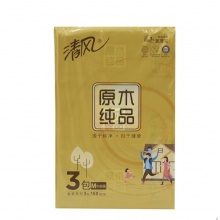 清风 面巾纸3层150抽 BR36MJ2 16提/箱