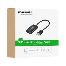 绿联 USB转3.5mm外置声卡 耳机音频转换头适用台式主机电脑笔记本PS4/5接耳机麦克风音响