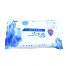 艾加(A+)医用消毒湿巾15*20CM 40片/包 48包/箱