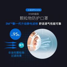 3M 口罩KN95 防工业粉尘PM2.5耳戴式 9501+ 50只装