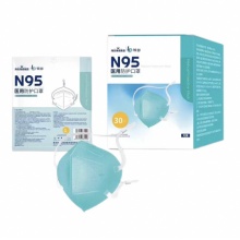 海氏海诺 领多N95口罩无菌独立包装 成人折叠型头戴式 1只