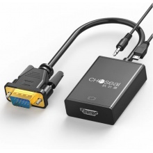 秋叶原 转换器 独立3.5mm音频口 VGA转HDMI QS9406