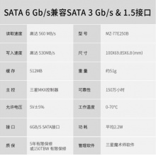 三星 250GB SSD固态硬盘 SATA3.0接口 870 EVO（MZ-77E250B）