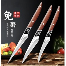 创木工房 雕刻刀厨师雕花食品雕刻刀三件套装专业水果拼盘萝卜雕花刀 花纹柄雕刻
