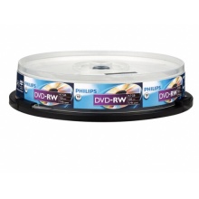 飞利浦(PHILIPS)PH DVD-RW 可擦写空白刻录光盘 可重复刻录 10片装