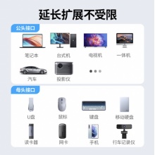 绿联 USB3.0延长线公对母 高速传输数据连接线 电脑U盘鼠标键盘打印机充电器加长线 3米 黑 30127