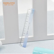 国誉(KOKUYO)15CM波浪透明刻度直尺WSG-CLV15BB海湾蓝蓝
