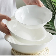 瓷秀源 纯白色陶瓷汤碗面碗汤盆装饭碗饭盆深碗骨瓷碗泡面碗餐具 6英寸斗碗1个