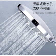 增压花洒喷头 淋浴头加压洗澡手持单头浴室冲凉花晒喷淋雨莲蓬头花酒 花洒单喷头 银色款