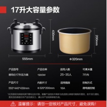 德玛仕 商用电压力锅 特大号电饭煲煲汤煮饭锅 17升25-30人适用 YBD17-190