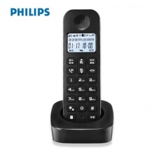 飞利浦(PHILIPS)中文大音量持久待机无绳电话机 DCTG160单机 黑色