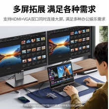 绿联 CM179 Type-C扩展坞通用iPadPro苹果M1电脑华为USB-C转HDMI转接头分线器 40873