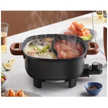 苏泊尔 电火锅 鸳鸯锅 火锅专用锅电煮锅家用多功能电热锅6L麦饭石色 H3232FK609Y
