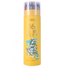 晨光(M&G)36色无木环保可擦彩色铅笔 六角杆黄筒装AWPQ0509