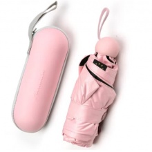 天堂全遮光黑胶53cm*6骨五折胶囊伞晴雨伞礼盒装 53059E