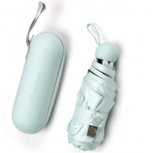 天堂全遮光黑胶53cm*6骨五折胶囊伞晴雨伞礼盒装 53059E