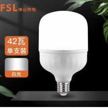 佛山照明 大功率LED灯泡42W节能灯具E27螺口6500K白光柱形亮霸