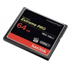 闪迪 64GB CF 存储卡 单反相机内存卡 UDMA7 4K 极速版 读速160MB/s SDCFXPS-064G-Z46