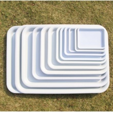 沃绣 塑料托盘  加大号白色塑料托盘长方形 600*450*48 内径约47*32cm