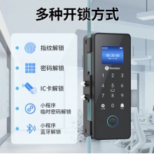 真地 玻璃门指纹锁门禁智能电子密码锁 指纹款免打孔 ZD208