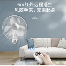 格力 壁挂式电风扇挂墙壁家用挂壁风扇办公室餐厅遥控壁扇FB-4001B-WG
