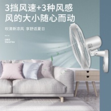 格力 壁挂式电风扇挂墙壁家用挂壁风扇办公室餐厅遥控壁扇FB-4001B-WG