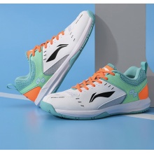 李宁 羽毛球鞋男女情侣款男鞋网球鞋乒乓球鞋贴地飞行运动鞋 绿/橙 码数备注
