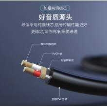 晶华 3.5mm转双6.5mm（6.35）一分二音频线  3米 A152H
