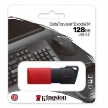 金士顿(Kingston)128GB USB3.2 Gen1 U盘 DTXM 滑盖设计 多彩时尚