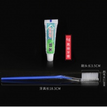 酒店宾馆客房用品 一次性牙具 牙刷牙膏二合一套批发 旅行者袋装黑妹6克牙具 1个
