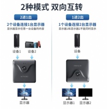 迈拓维矩 DP切换器二进一出4K@60Hz高清视频分配器一分二双向 MT-DP121