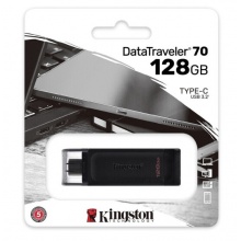 金士顿(Kingston)128GB USB3.2 Gen1 Type-C 手机U盘 DT70 黑色