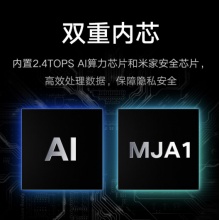 小米 智能摄像机2 AI增强版 家用监控摄像头 360°全景 双频WiFi 400万像素 