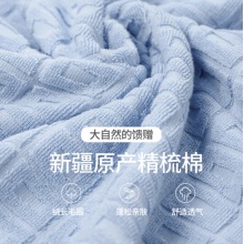 九洲鹿 100%纯棉毛巾被毯子 夏季空调毯盖毯 午睡毯毛毯被 150*200cm