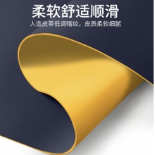 BUBM 鼠标垫办公室桌垫笔记本电脑垫键盘垫 大号宝蓝+黄色