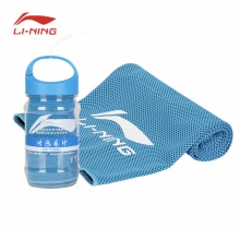 李宁 冷感运动毛巾 健身凉爽降温消暑巾 吸汗速干冰凉毛巾 100*30cm 792蓝色