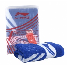 李宁 羽毛球跑步健身专业运动毛巾 全棉柔软吸汗 AMJJ014-1 蓝色
