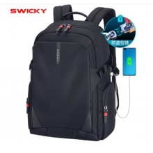 SWICKY双肩包大容量16英寸电脑包 黑色 88099