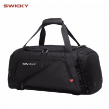 SWICKY瑞驰 旅行包户外手提包多功能双肩背包黑色 可手提可双肩干湿分离 66001