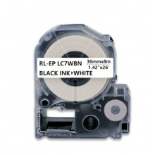 e代 标签色带 适用爱普生36mm白底黑字标签纸LW-1000P标签机色带LW-Z900锦宫打印机色带SR5900P SR3900C打印纸
