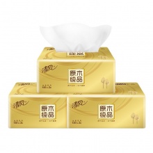 清风 抽纸 150抽一提三包 48/箱