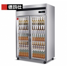 德玛仕 商用立式保鲜展示柜冰箱冷藏柜 900L BCD-900A-2C