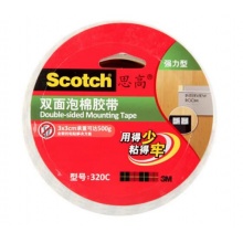 3M思高 320C泡沫双面强力胶带 36毫米宽*5.5米长*1毫米厚单卷