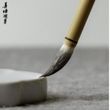 善琏湖笔 兼毫毛笔套装 大中小白云毛笔 白云大中小三支装