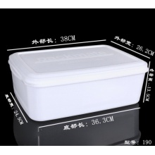 塑料熟胶保鲜盒1L 白色 大号 190