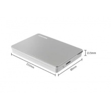 东芝(TOSHIBA)2.5寸移动硬盘 Flex系列 USB3.2 Gen1 尊贵银 兼容Mac 2TB