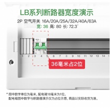 公牛 空气开关 2P小型断路器 2P双极双进双出40A 家用电源空开 LB-63C40/2/63