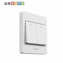 公牛 墙壁装饰开关插座面板 暗装86型 G06系列 二开单控双联单控双开单控 白