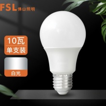 佛山照明 LED球泡10W大口节能灯泡E27炫银日光色6500K