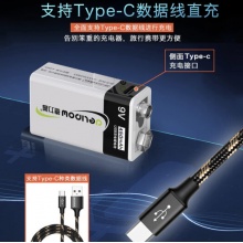 德力普 9v充电电池2粒装